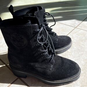 TORY BURCH black laced boots